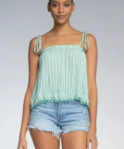 ELAN SPAGHETTI STRAP TIE TOP TOPS