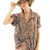 MAGNOLIA PEARL TOPS TOP 1144-BLOCKPRINT TORA SHIRT-JUNE 22