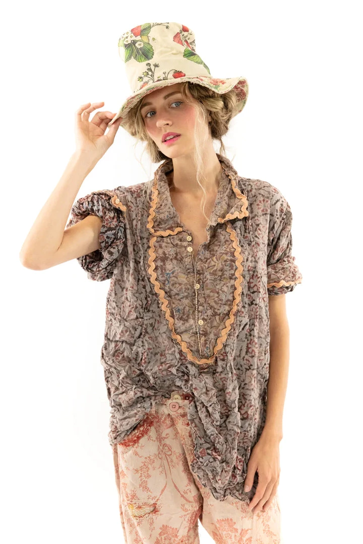 MAGNOLIA PEARL TOPS TOP 1144-BLOCKPRINT TORA SHIRT-JUNE 22 1 MAGNOLIA PEARL TOPS TOP 1144-BLOCKPRINT TORA SHIRT-JUNE 22