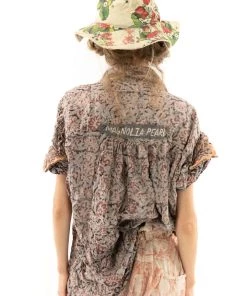 MAGNOLIA PEARL TOPS TOP 1144-BLOCKPRINT TORA SHIRT-JUNE 22