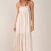 ELAN DRESSES TABITHA STRIPED TIERED MAXI DRESS
