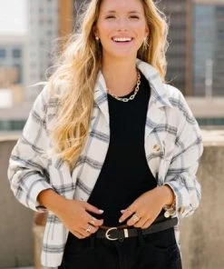 JUDITH MARCH PLAID JACKET OUTERWEAR