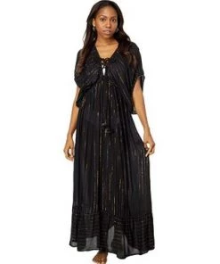 AMERICA & BEYOND DRESSES OBSIDIAN STRIPE MAXI DRESS