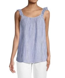 BeachLunchLounge TOPS JORDAN RUFFLE STRAP TOP