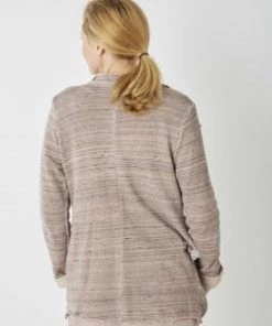 LOOK MODE COTTON STRIPED JACKET WITH ZIPPERS OUTERWEAR