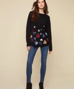 CHARLIE B SWEATERS FULL HEART SWEATER