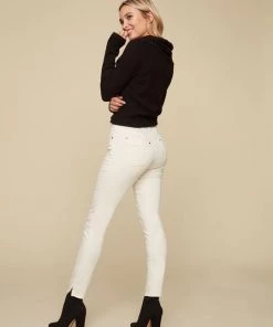 CHARLIE B SIDE ZIP DETAIL TWILL PANTS