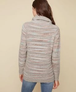 CHARLIE B SWEATERS COWL NECK SWEATER
