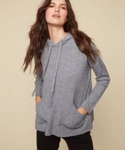 CHARLIE B SWEATERS SUPER PLUSH HOODED SWEATER