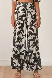 ELAN CREAM TAUPE MONO LEAF PANT 3 ELAN CREAM TAUPE MONO LEAF PANT