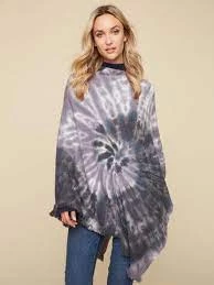 CHARLIE B TIE DYE PONCHO TOPS