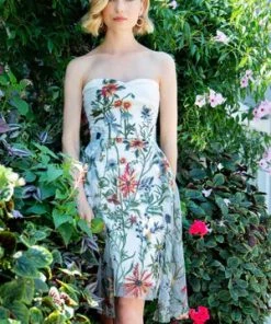 EVA FRANCO DRESSES LE JARDIN STRAPLESS DRESS