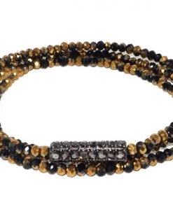MARLYN SCHIFF BEADED WRAP BAR BRACELET