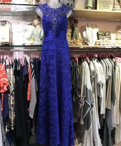 CHICAS FASHION ROYAL LACE AND DIAMOND GOWN