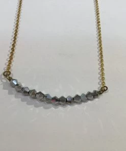 SUZI NECKLACES GOLD PLATED CHAIN BEADED NECKLACE