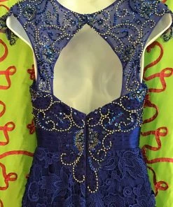 CHICAS FASHION ROYAL LACE AND DIAMOND GOWN