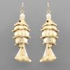 GOLDEN STELLA EPOXY FISH DANGLE EARRINGS