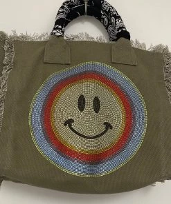 HIPCHIK HANDBAGS/LUGGAGE FRINGE CANVAS TOTE BAG