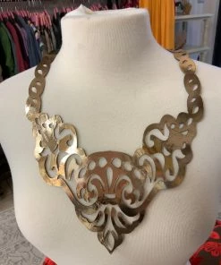 YADY BY VUMBI NECKLACES CAPE LEATHER LASER NECKLACE