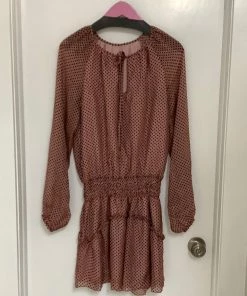 Muche Et Muchette DRESSES BURGUNDY POLKA DOT SMOCKED DRESS