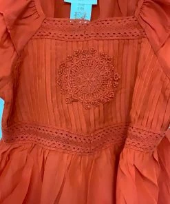 MUCHE ET MUCHETTE VERITY RUFFLES CROCHET DETAIL TOP TOPS