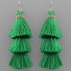 GOLDEN STELLA THREE LAYER TASSEL EARRINGS
