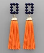 GOLDEN STELLA CCB RECTANGLE TASSEL EARRINGS