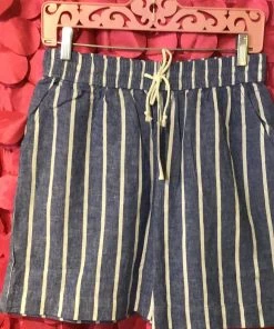 BeachLunchLounge TONEY LINEN STRIPED SHORTS