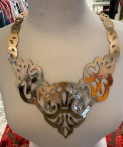 YADY BY VUMBI NECKLACES CAPE LEATHER LASER NECKLACE