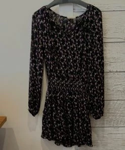 MUCHE ET MUCHETTE INTIMATE PURPLE FLORAL PRINT DRESS DRESSES