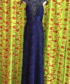 CHICAS FASHION ROYAL LACE AND DIAMOND GOWN