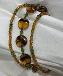 C&C BRACELETS AMBER GLASS BRACELET