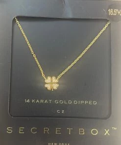 GOLDEN STELLA NECKLACES CZ CLOVER NECKLACE