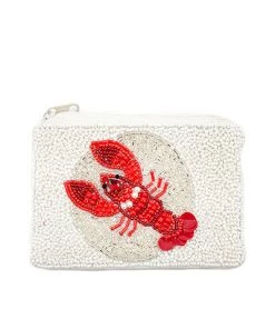 GOLDEN STELLA CRAYFISH BEADED COIN POUCH
