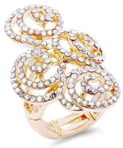 WONA TRADING EMBELLISHED RHINESTONE RING RINGS