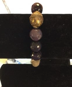 ESTELLE PURPLE BEADED BRACELET BRACELETS