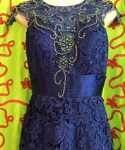 CHICAS FASHION ROYAL LACE AND DIAMOND GOWN