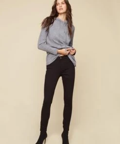 CHARLIE B SIDE ZIP DETAIL TWILL PANTS