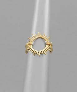 GOLDEN STELLA HALF SUNBURST RING SET