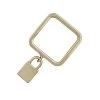 GOLDEN STELLA LOCK CHARM SQUARE RING RINGS