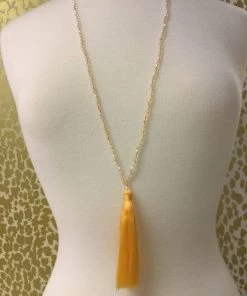 LANI LAU HAWAII NECKLACES BEADED TASSEL NECKLACE