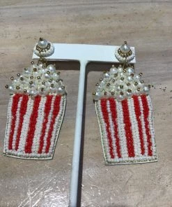 JUDITH MARCH BEAD POPCORN EARRING EARRINGS