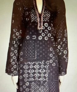 DOLMA AURELIA FOIL PRINTED TUNIC DRESS DRESSES