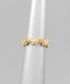 GOLDEN STELLA MULTI BUTTERFLY OPEN RING