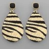 GOLDEN STELLA LEATHER TIGER EARRINGS