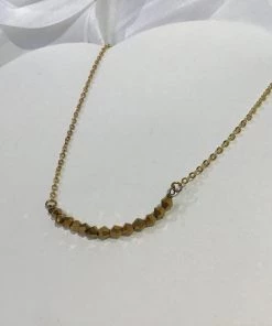 SUZI NECKLACES GOLD PLATED CHAIN BEADED NECKLACE
