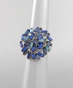 GOLDEN STELLA BAGUETTE BEAD DISC RING RINGS