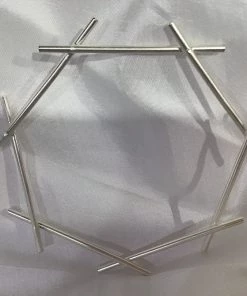 SUZI SILVER OVERLAPPING BAR BRACELET BRACELETS