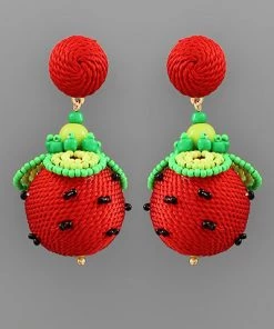 GOLDEN STELLA STRAWBERRY EARRINGS