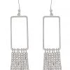GOLDEN STELLA RECTANGLE FRINGE EARRINGS